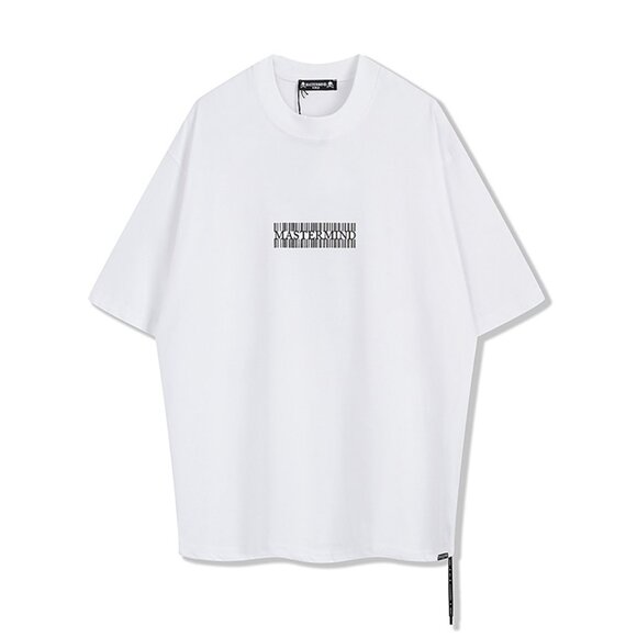 Mastermind Japan Printed White Short-Sleeved Round Neck T-Shirt